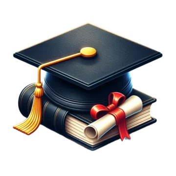 pngtree graduate 3d cap and book art work png image 12300384