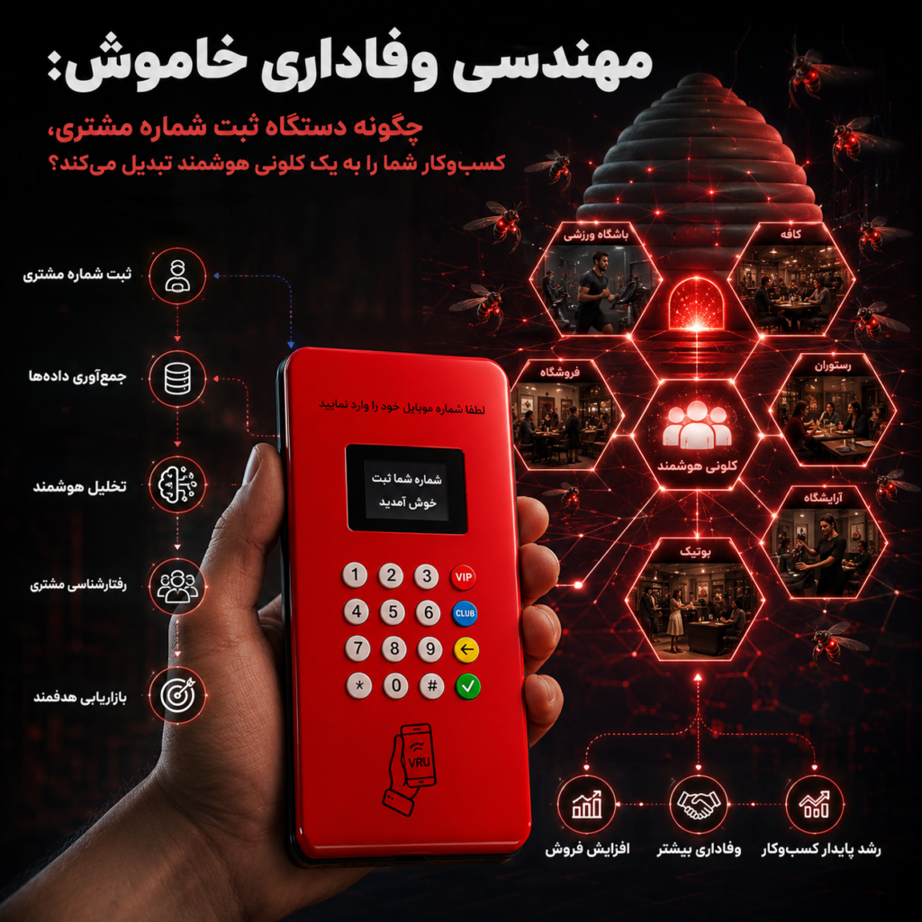 مهندسی وفاداری خاموش: چگونه دستگاه ثبت شماره مشتری، کسب‌وکار شما را به یک کلونی هوشمند تبدیل می‌کند؟