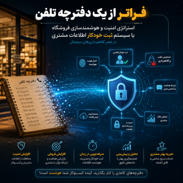 فراتر از یک دفترچه تلفن؛ استراتژی امنیت و هوشمندسازی فروشگاه با سیستم ثبت خودکار اطلاعات مشتری در عصر کلاهبرداری‌های دیجیتال